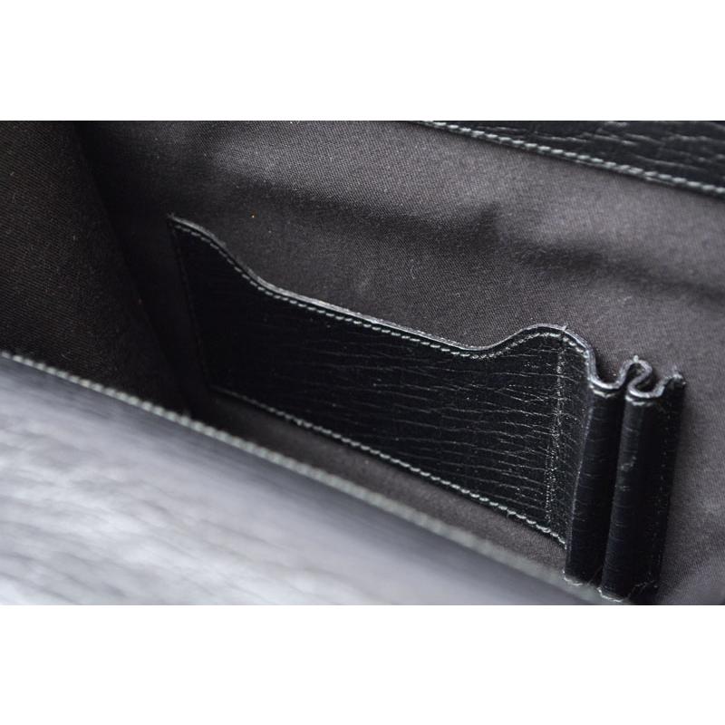グッチ 美品 ビジネスバッグ/書類カバン A4 GUCCI レザー ブラック 34044.212792の画像