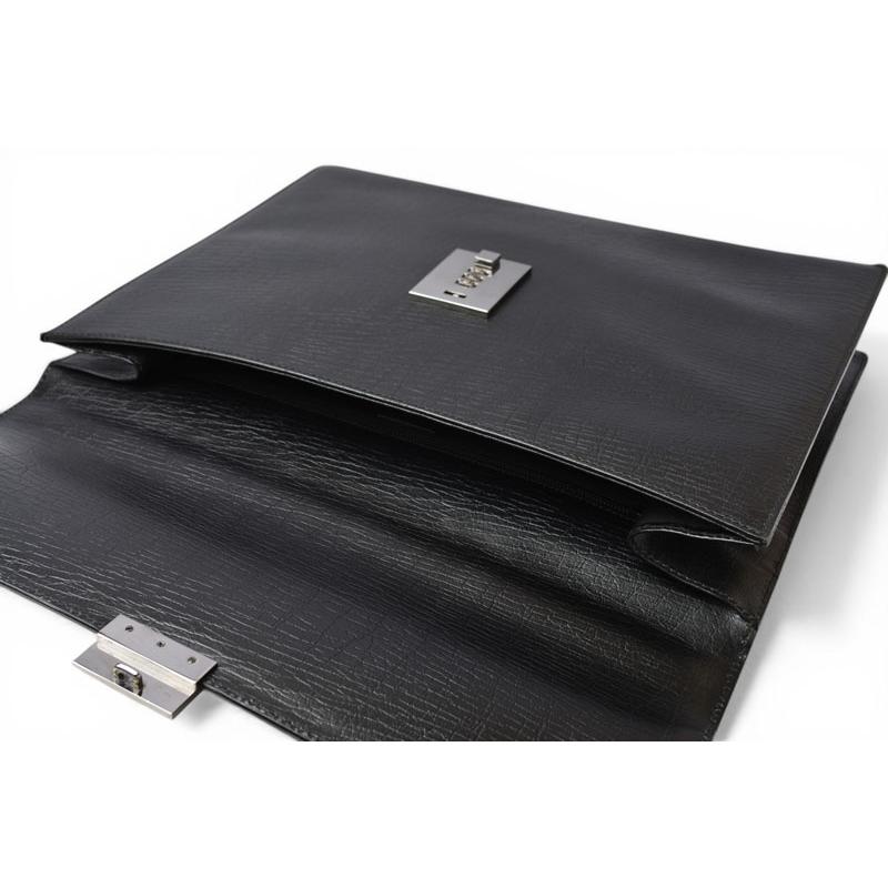 グッチ 美品 ビジネスバッグ/書類カバン A4 GUCCI レザー ブラック 34044.212792の画像