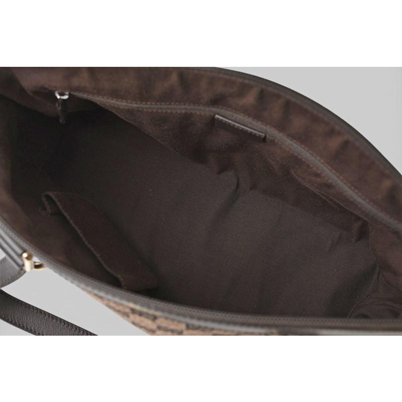 グッチ トートバッグ/ショッピングバッグ A4 GUCCI GGキャンバス GGブラック/ダークブラウン 257248の画像