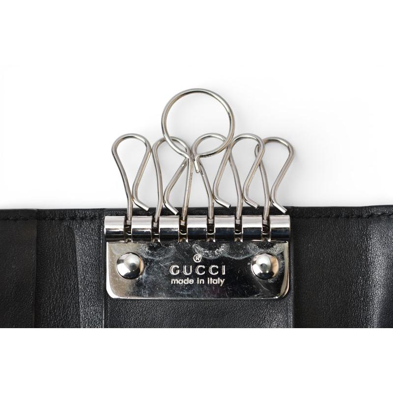 グッチ キーケース/キーホルダー GUCCI 6連 マイクログッチシマ 150402 BMJ1N 1000 ユニセックス ブラック【中古】 GUCCI（グッチ） キーケース/キーホルダー GUCCI 6連 マイクロ