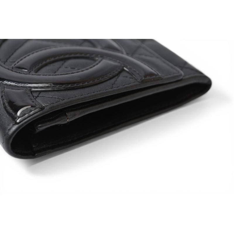 シャネル 財布/二つ折 CHANEL 折財布 カンボン A26722 ブラック/ブラック【中古】 CHANEL（シャネル） 財布/二つ折 折財布 カンボン A26722 ブラック