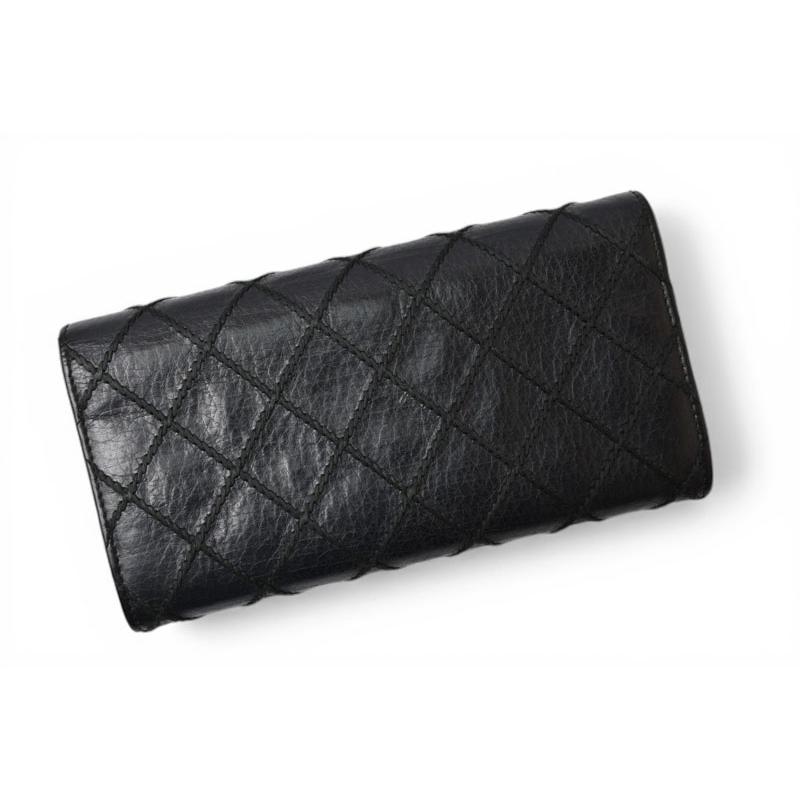CHANELシャネル　超レア【正規品】美品　長財布　マトラッセ　ワイルドステッチ CHANEL（シャネル） 財布 二つ折り 長財布 ワイルドステッチ ブラック