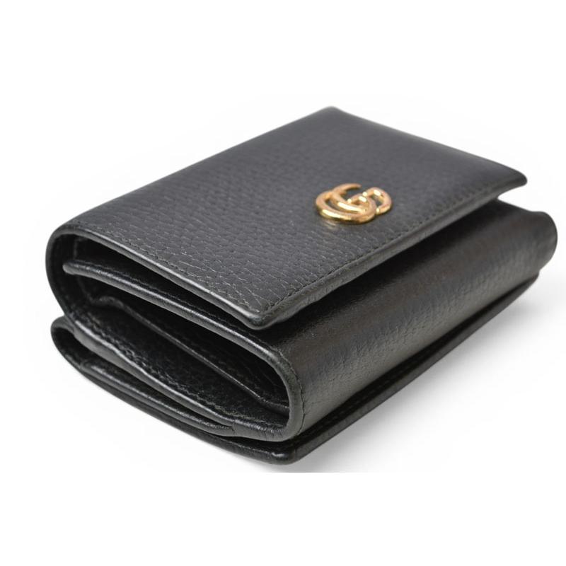 グッチ ミニ財布/三つ折り GUCCI 折財布 474746 PETITE MARMONT/プチマーモント ピンクベージュ【中古】 GUCCI（グッチ） ミニ財布/三つ折り 折財布 474746 PETITE MARMONT