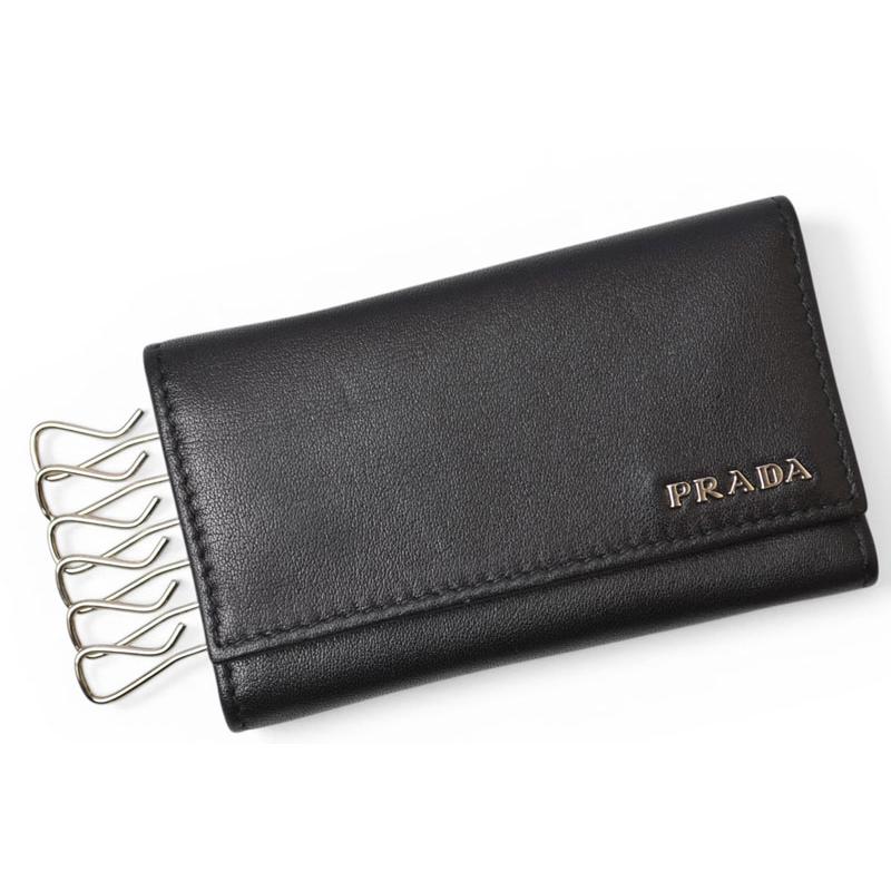 PRADA（プラダ） キーケース/キーホルダー PRADA 6連 レザー NERO