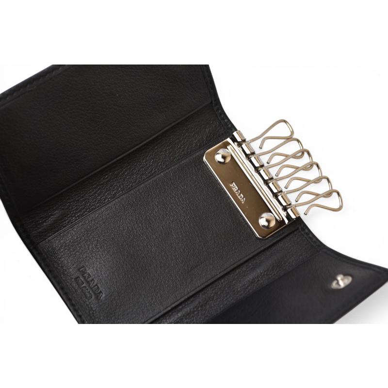 PRADA（プラダ） キーケース/キーホルダー PRADA 6連 レザー NERO