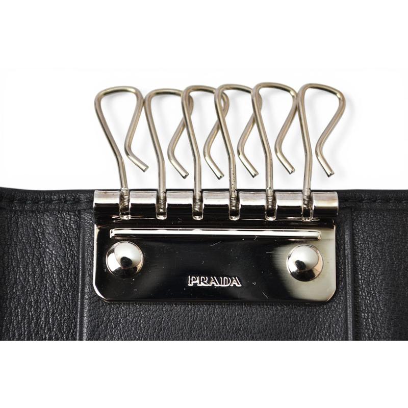 PRADA（プラダ） キーケース/キーホルダー PRADA 6連 レザー NERO