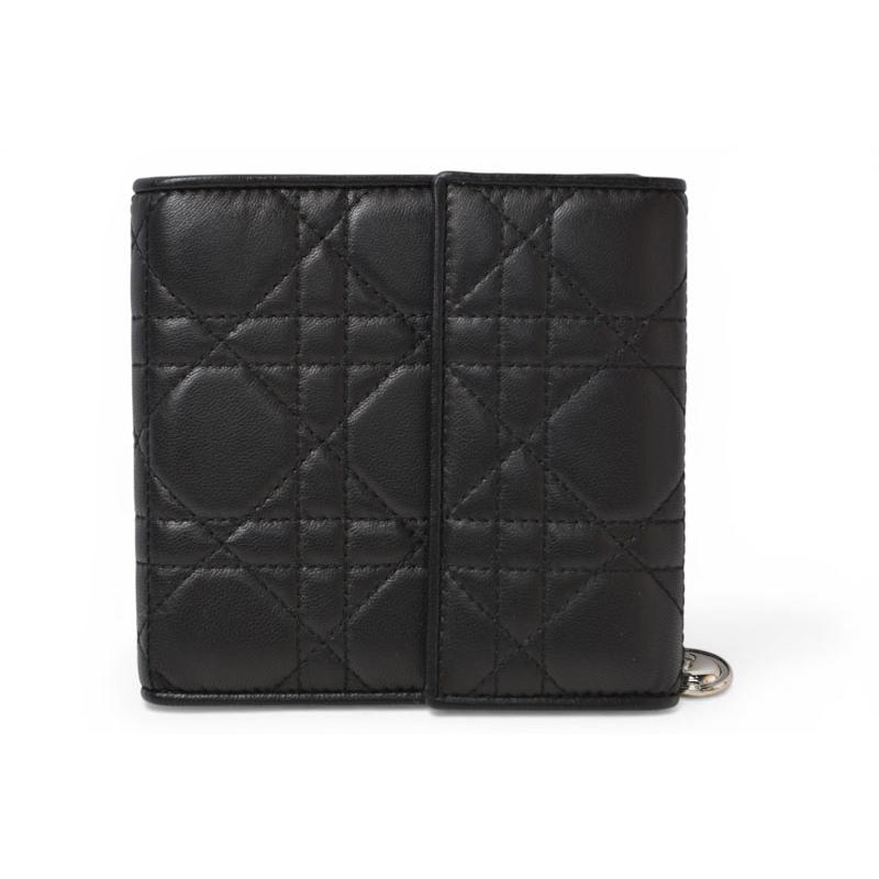 クリスチャンディオール 財布/三つ折り ヴィンテージ Christian Dior 財布 レディ ディオール カナージュステッチ ブラック【中古】 Christian Dior（クリスチャン・ディオール） 財布/三つ折り