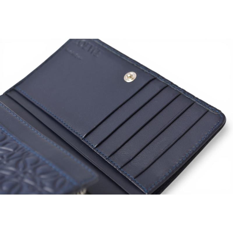 ロエベ 二つ折り 長財布 ネイビー アナグラム 109.80.978 財布 美品 レザー 中古 061702 LOEWE ロゴ 紺色 ワンポイント 本革 ホリゾンタルアナグラム 薄型 レディース メンズ 男女兼用 シンプル 革財布 LOEWE】ロエベ『アナグラム 二つ折り長財布』109.80.978 メンズ 1週間
