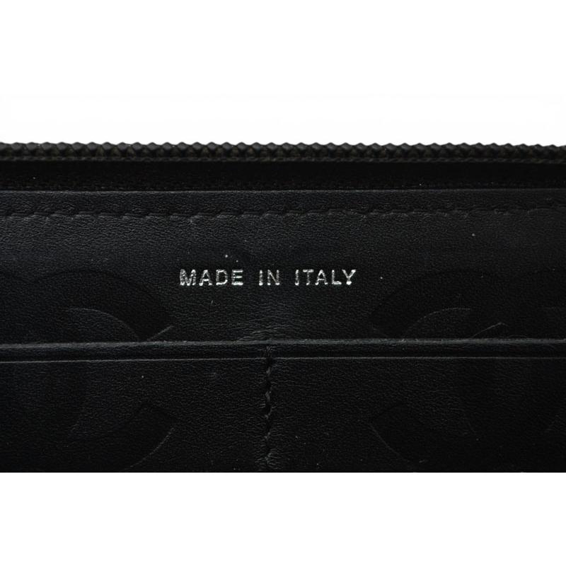 シャネル 財布 CHANEL カンボンライン ラウンドファスナー式/長財布 ブラック/ブラック A50078の画像