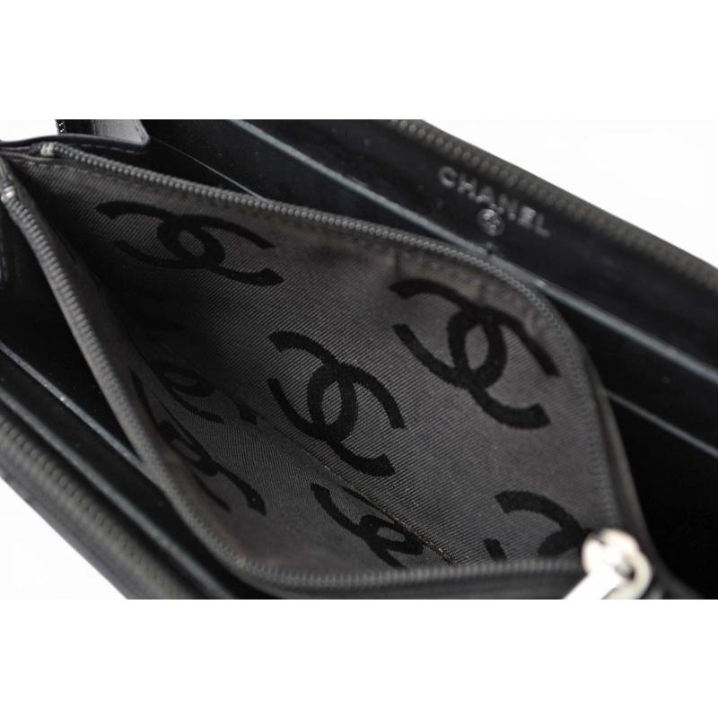 シャネル 財布 CHANEL カンボンライン ラウンドファスナー式/長財布 ブラック/ブラック A50078【中古】 CHANEL（シャネル） カンボンライン 長財布 ラウンドファスナー