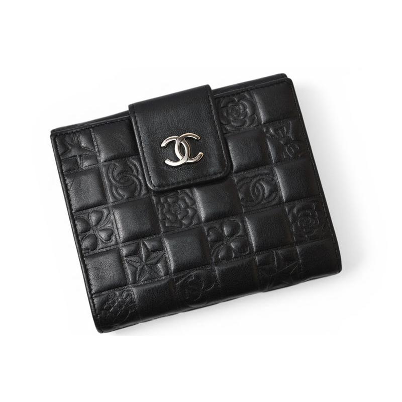 ラムスキン 2つ折り財布 CHANEL（シャネル） 財布/二つ折り 折財布 ラムスキン アイコン