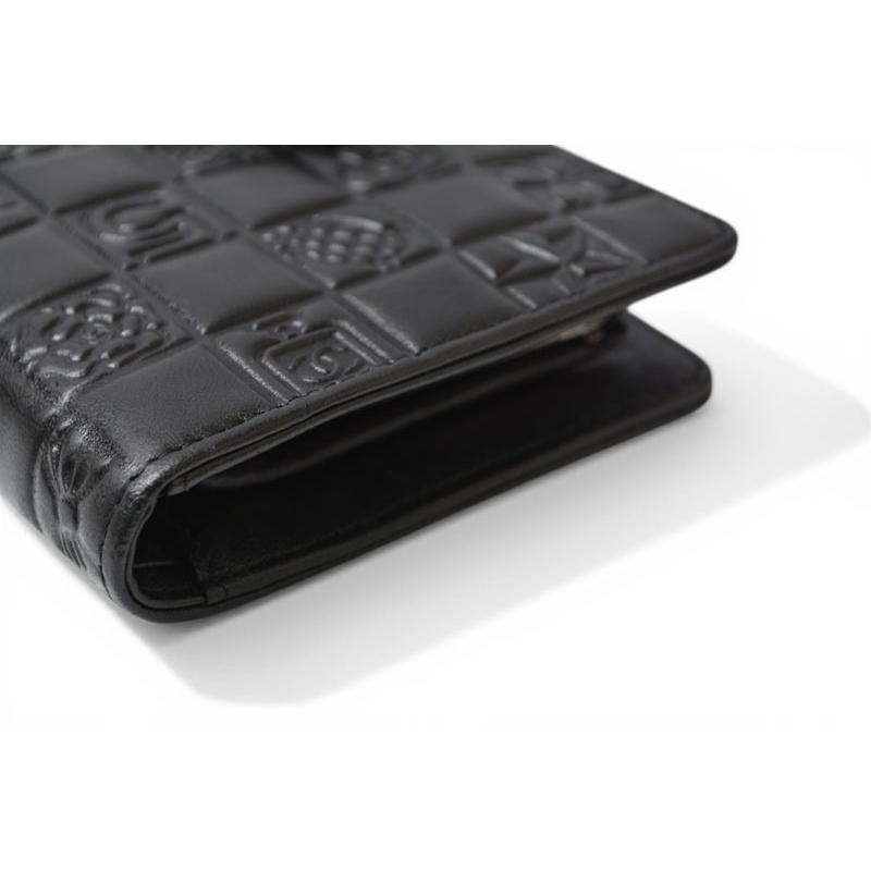 CHANEL（シャネル） 財布 がま口長財布 ラムスキン アイコン ブラック