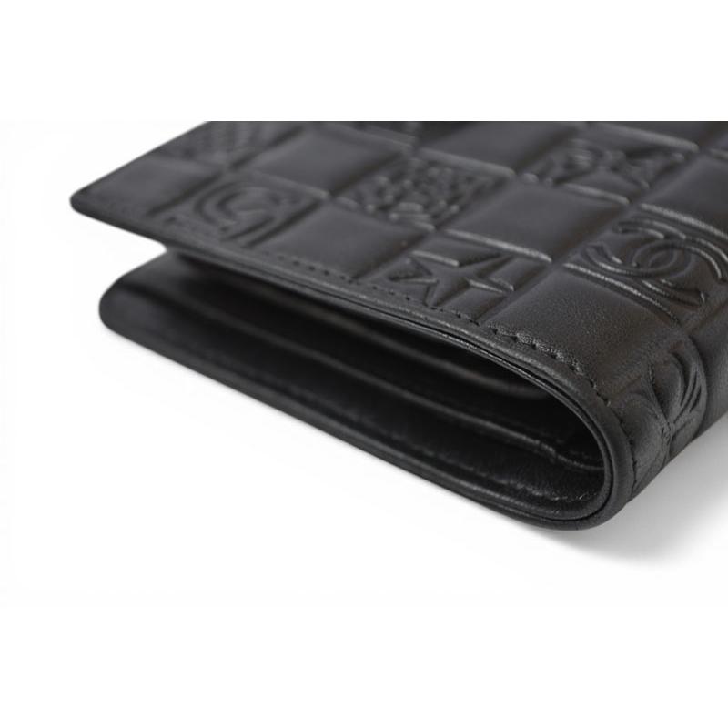 シャネル 財布 CHANEL がま口長財布 ラムスキン アイコン ブラック【中古】 CHANEL（シャネル） 財布 がま口長財布 ラムスキン アイコン ブラック