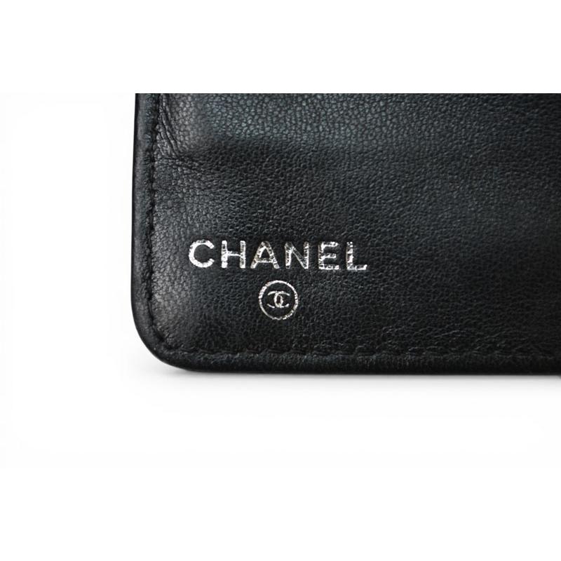 CHANEL（シャネル） 財布 がま口長財布 ラムスキン アイコン ブラック