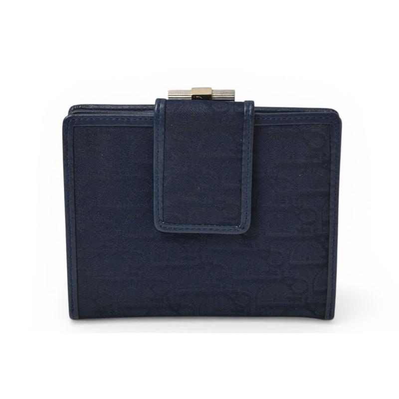 クリスチャンディオール がま口財布 Christian Dior 財布 トロッター ネイビー ヴィンテージ オールド【中古】 Christian Dior（クリスチャン・ディオール） がま口財布 財布