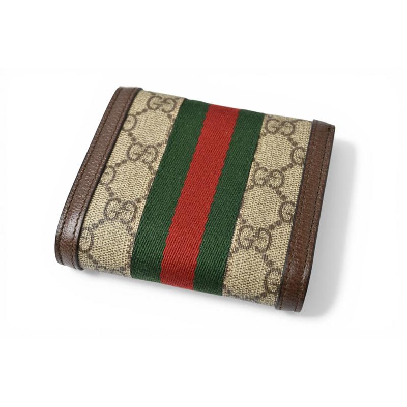 グッチ 未使用 財布/二つ折り GUCCI オフィディア 735579 96IWG 8745 ベージュ エボニー GGスプリーム レディース/メンズ【中古】 GUCCI（グッチ） 未使用 財布/二つ折り オフィディア 735579 96IWG