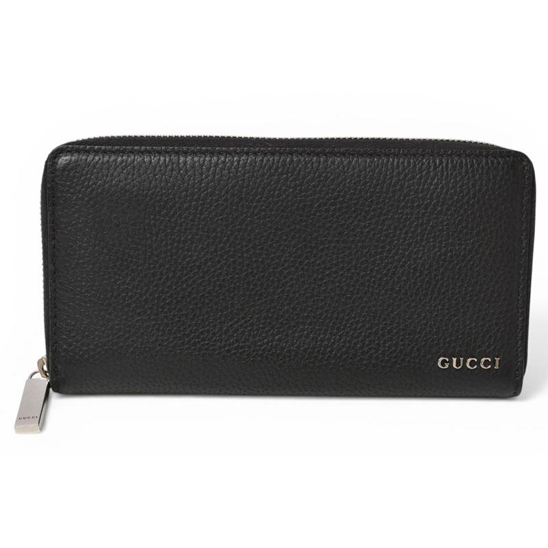 GUCCI（グッチ） 財布 ジップアラウンドウォレット ブラック レザー 