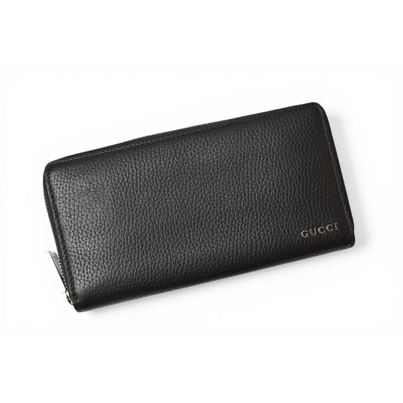 GUCCI（グッチ） 財布 ジップアラウンドウォレット ブラック レザー