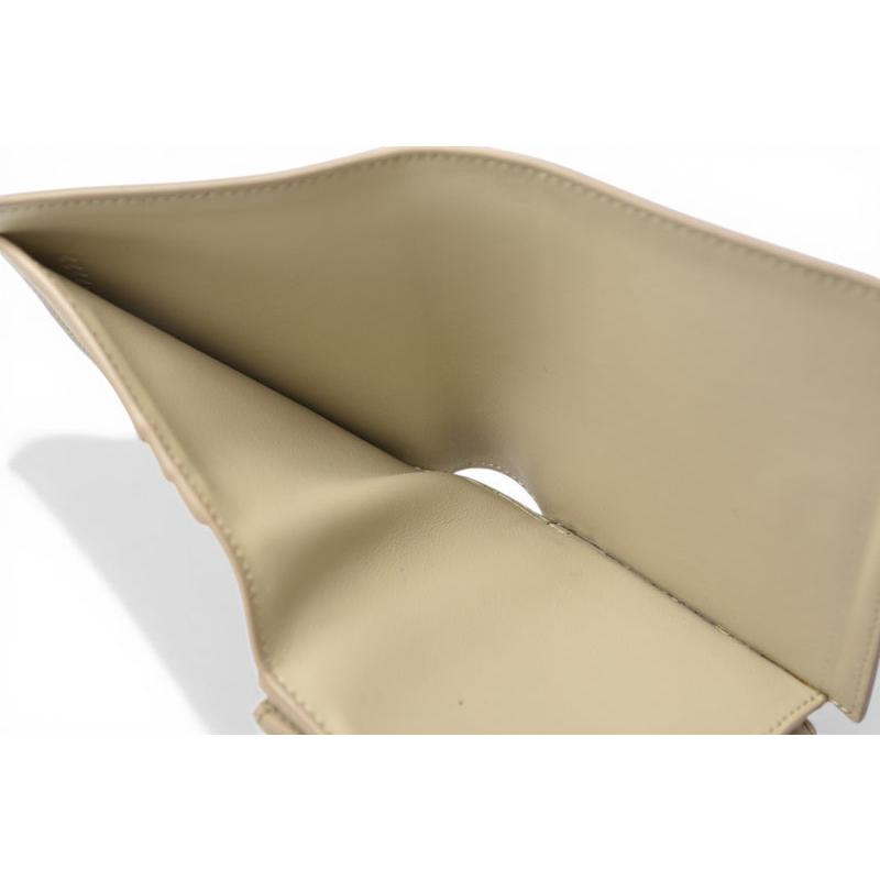 セリーヌ 財布/二つ折 CELINE ミニ財布 ストラップウォレット バイカラー テラコッタ/ライトピンク【中古】 CELINE（セリーヌ） 財布/二つ折 ミニ財布 ストラップウォレット バイ