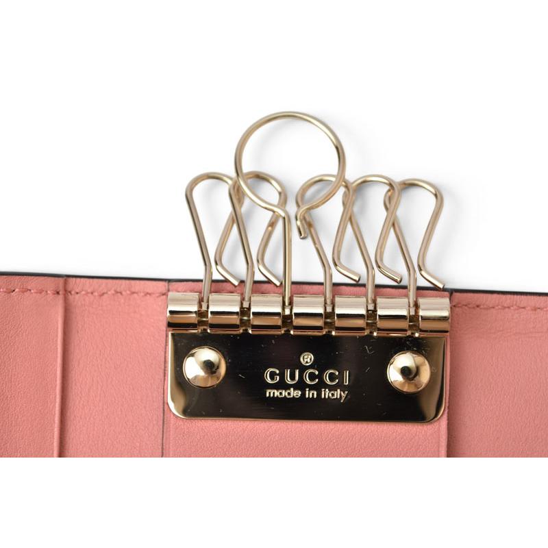 グッチ キーケース/キーホルダー GUCCI 6連 ラブリー 257217 ハートシェープ/インターロッキングG ダスティピンク レディース【中古】 GUCCI（グッチ） キーケース/キーホルダー GUCCI 6連 ラブリー 257217