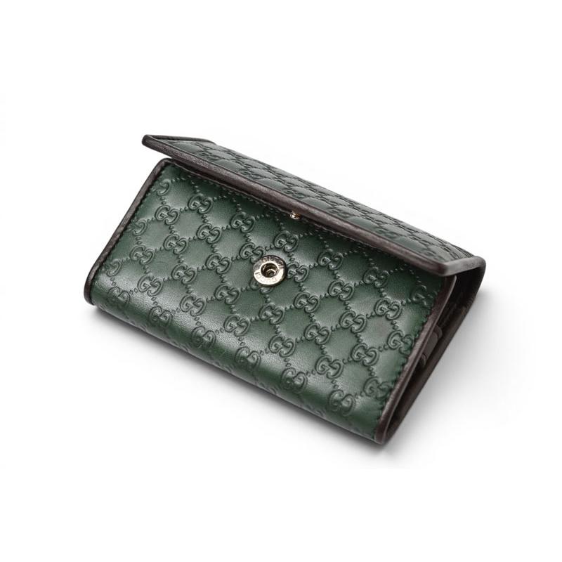 グッチ キーケース/キーホルダー GUCCI 6連 マイクログッチシマ 256443 グリーン/ブラック メンズ レディース【中古】 GUCCI（グッチ） キーケース/キーホルダー GUCCI 6連 マイクロ