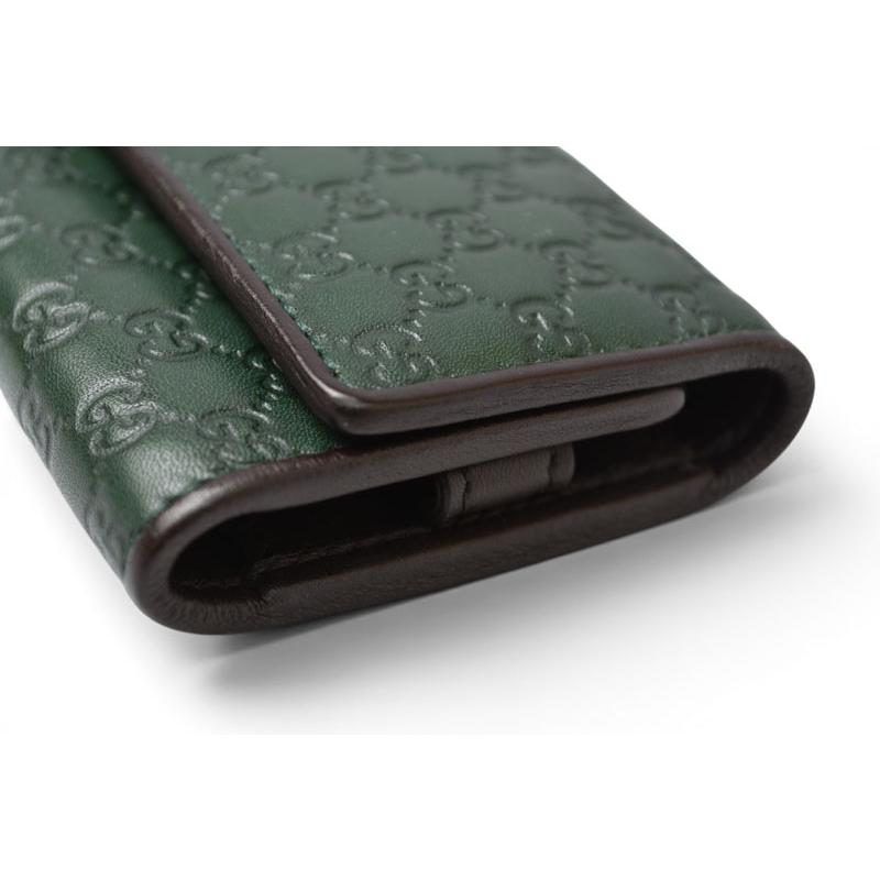 グッチ キーケース/キーホルダー GUCCI 6連 マイクログッチシマ 256443 グリーン/ブラック メンズ レディース【中古】 GUCCI（グッチ） キーケース/キーホルダー GUCCI 6連 マイクロ