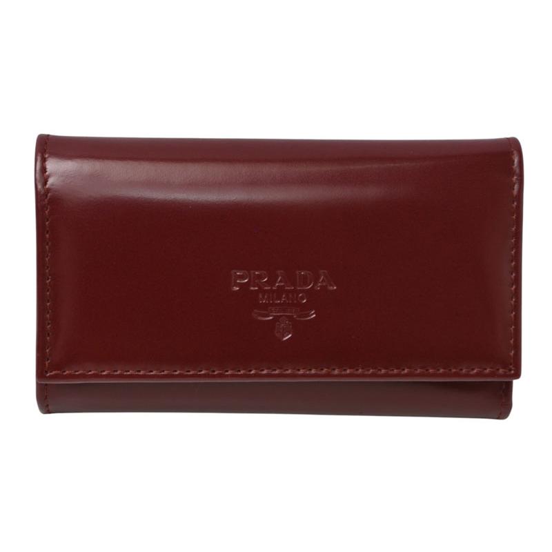 PRADA（プラダ） キーケース/キーホルダー PRADA 6連 レザー ボルドー