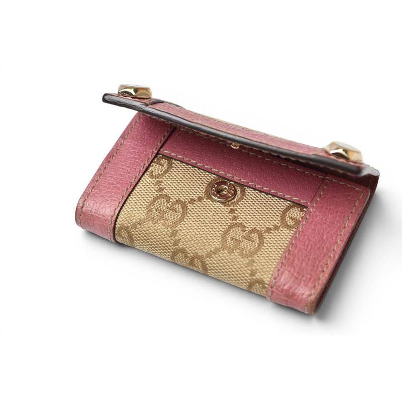 【美品】GUCCI キーケース ピンク グッチ 柄 GG ブラウン/ピンク 6連 GUCCI（グッチ） キーケース/キーホルダー GUCCI 6連 GG柄 ピンク/GG