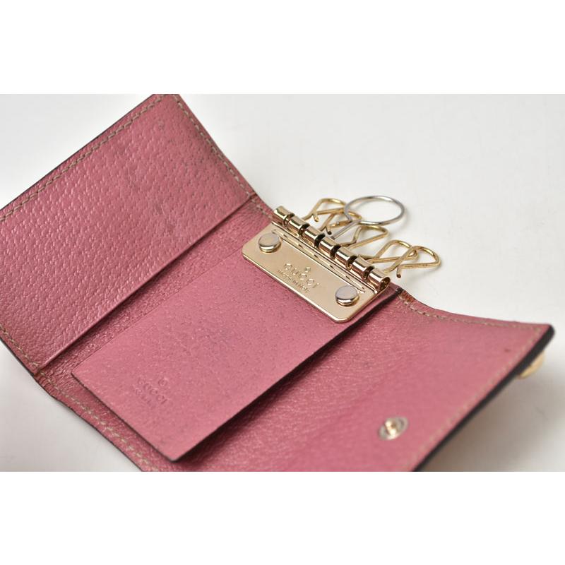 GUCCI（グッチ） キーケース/キーホルダー GUCCI 6連 GG柄 ピンク/GG