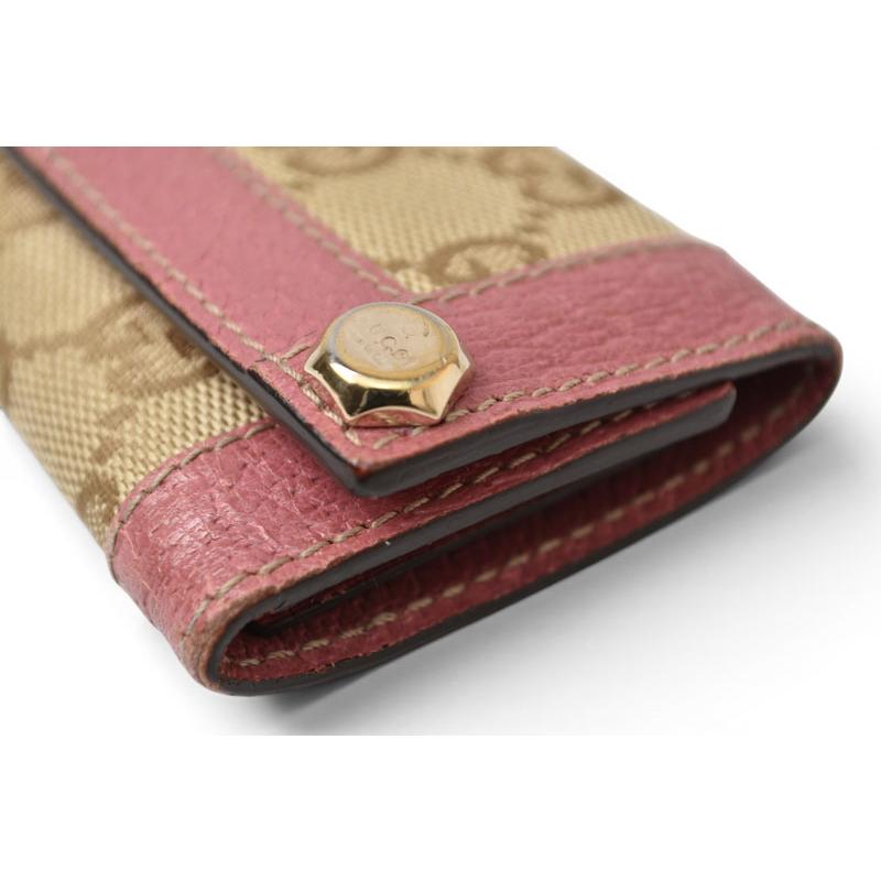 GUCCI（グッチ） キーケース/キーホルダー GUCCI 6連 GG柄 ピンク/GG