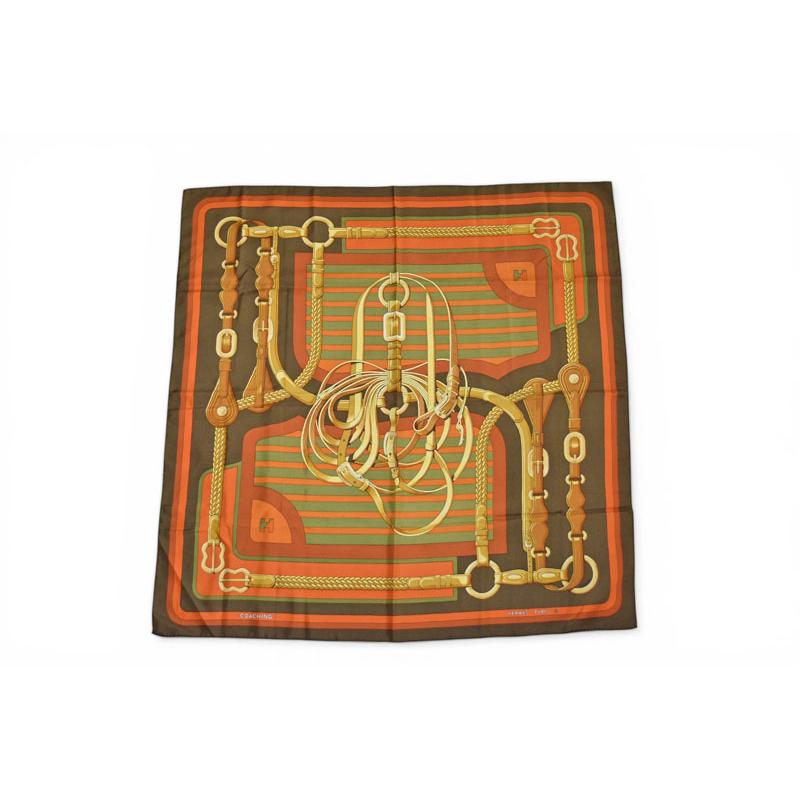 HERMES（エルメス） スカーフ カレ90 コーチング・フォーエバー シルク