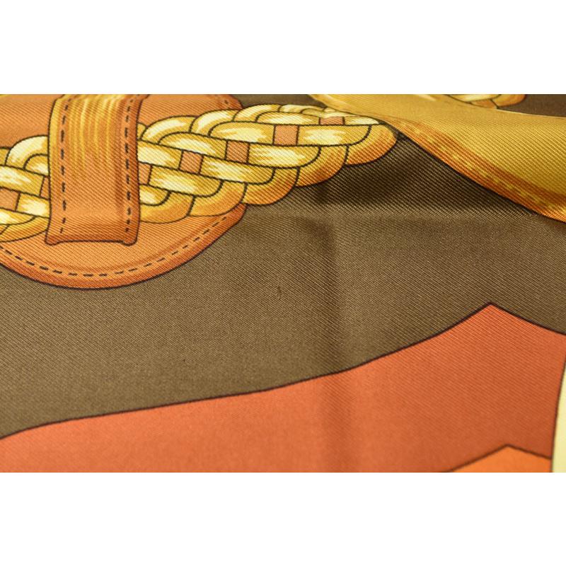 エルメスHERMES 90 カレ　コーチング　スカーフ　シルク　ビンテージ HERMES（エルメス） スカーフ カレ90 コーチング・フォーエバー シルク