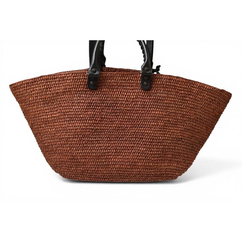 バレンシアガ 2WAY トートバッグ 259561 ストロー レザー かごバッグ ショルダー ブラウン レディース BALENCIAGA【中古】 BALENCIAGA（バレンシアガ） 2WAY トートバッグ 259561 ストロー