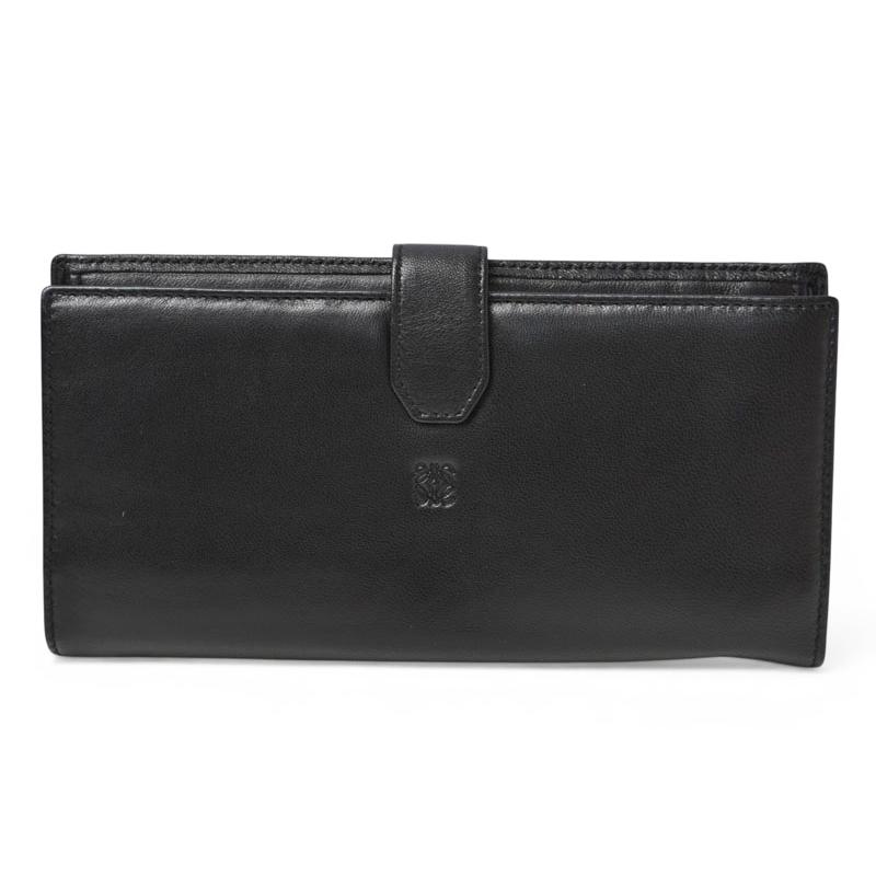 ロエベ 財布 LOEWE 長財布 アナグラム ナッパ/シープスキン ブラック【中古】 LOEWE（ロエベ） 財布 長財布 アナグラム ナッパ/シープスキン