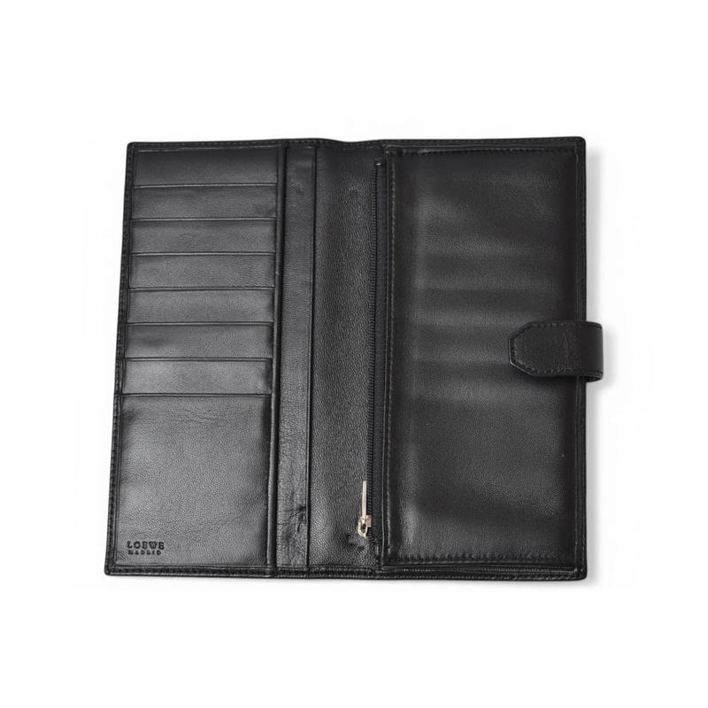 ロエベ 財布 LOEWE 長財布 アナグラム ナッパ/シープスキン ブラック【中古】 LOEWE（ロエベ） 財布 長財布 アナグラム ナッパ/シープスキン