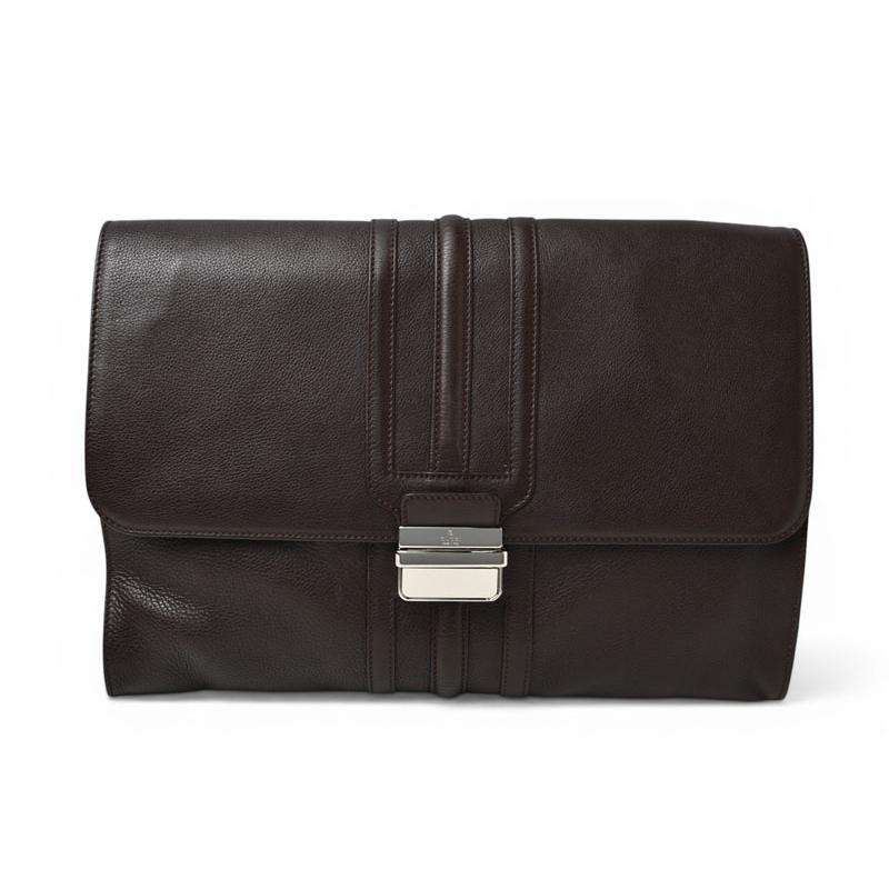 GUCCI（グッチ） クラッチバッグ A4対応 ヴィンテージ レザー ダーク
