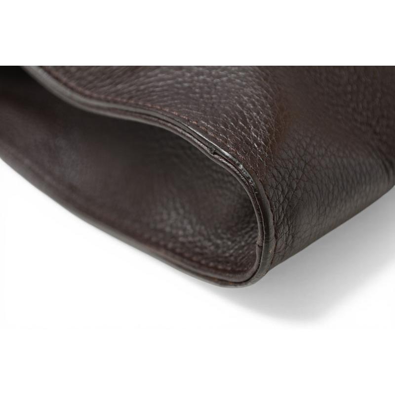 グッチ クラッチバッグ A4対応 GUCCI ヴィンテージ レザー ダークブラウン メンズ ビジネスバッグ 232601【中古】 GUCCI（グッチ） クラッチバッグ A4対応 ヴィンテージ レザー ダーク