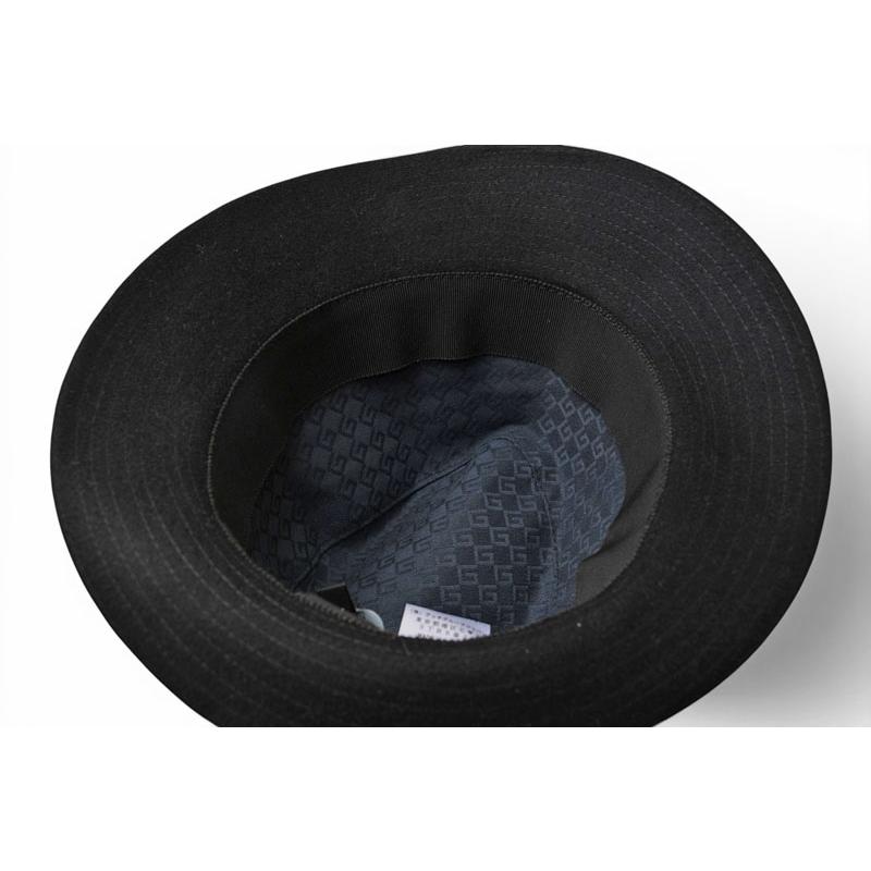 メンズ GUCCI バケットハット ブラック L 59cm グッチ 帽子