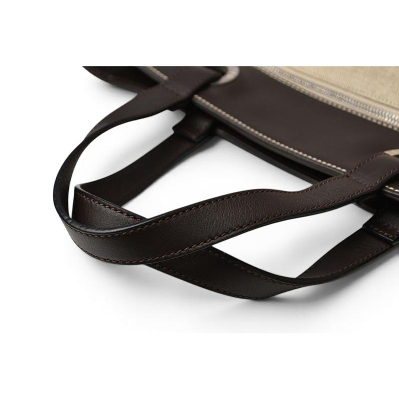 ロエベ トートバッグ ヴィンテージ A4収納可 LOEWE バッグ ベージュ/ブラウン メンズ/レディースの画像