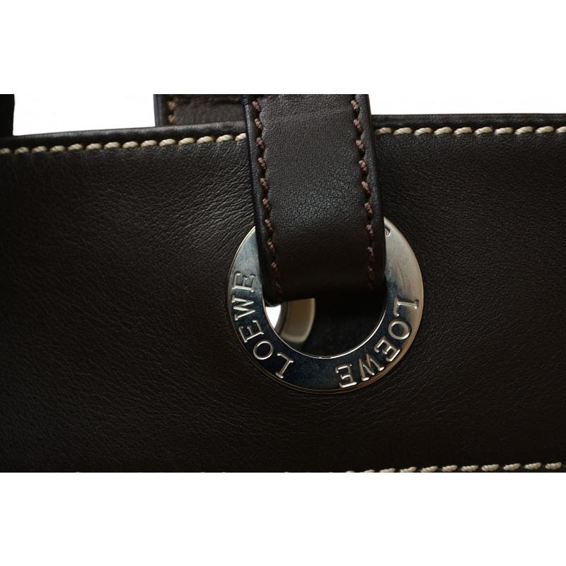 ロエベ トートバッグ ヴィンテージ A4収納可 LOEWE バッグ ベージュ/ブラウン メンズ/レディースの画像