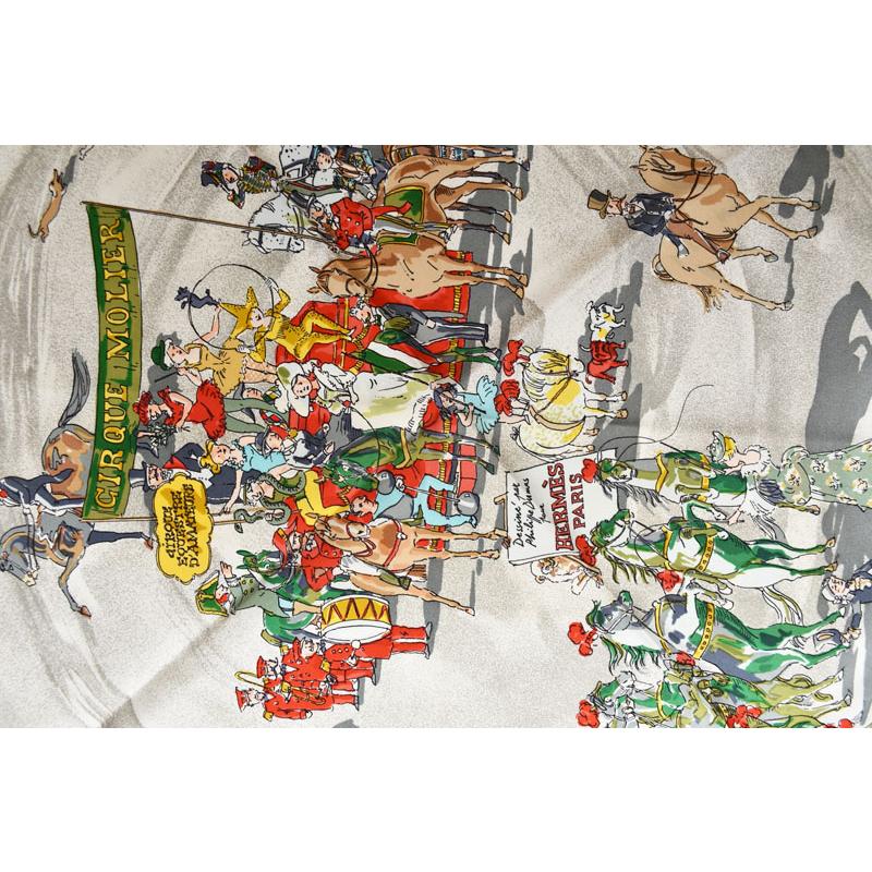 エルメス　カレ90 　サーカス　シルク　スカーフ HERMES（エルメス） スカーフ カレ90 CIRQUE MOLIER モリエサーカス