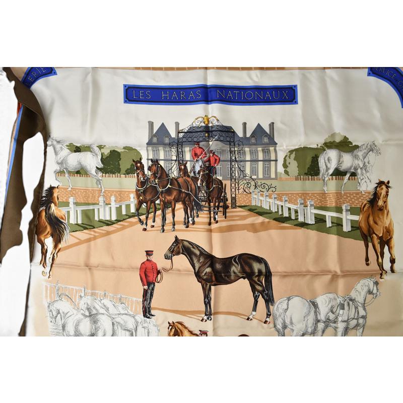 HERMES（エルメス） カレ90 スカーフ Les Haras Nationaux /国立種馬