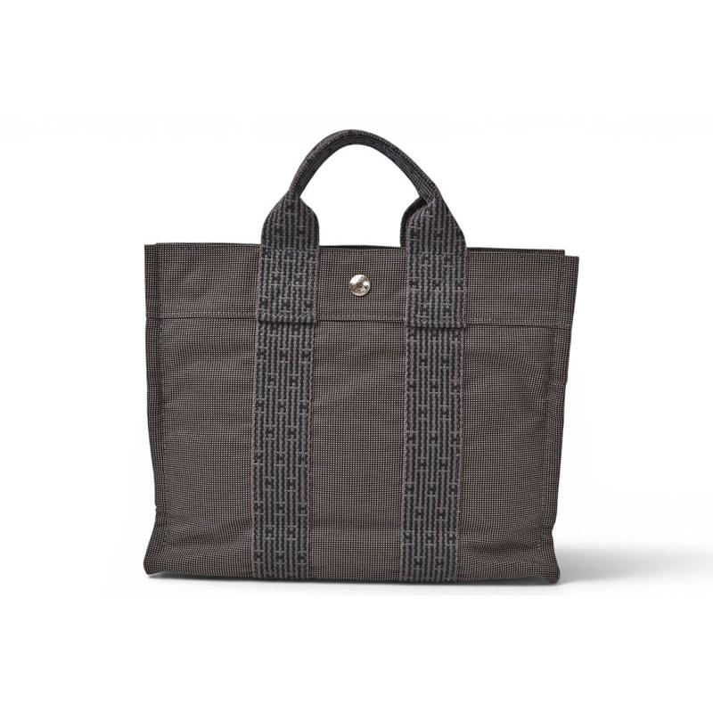 【y】 HERMES エールライン トートバッグ PM グレー HERMES（エルメス） トートバッグ エールラインPM バッグ キャンバス