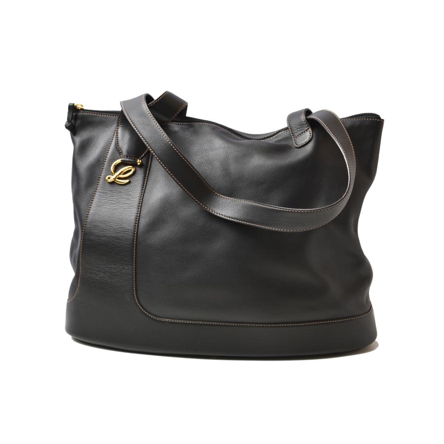 LOEWE アナグラム トートバッグ ダークブラウン LOEWE（ロエベ） トートバッグ アントン アナグラム ポーチ付 ダーク