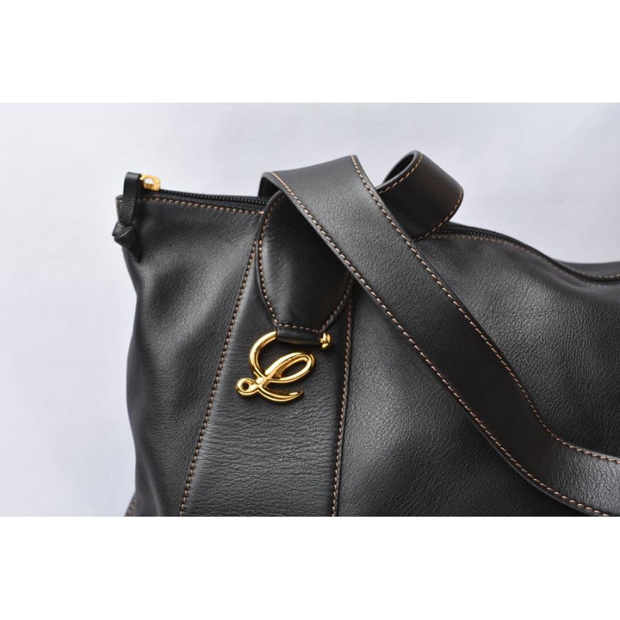 LOEWE アナグラム トートバッグ ダークブラウン LOEWE（ロエベ） トートバッグ アントン アナグラム ポーチ付 ダーク