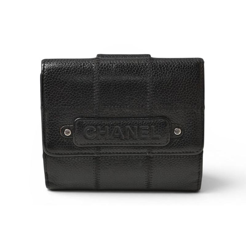 CHANEL シャネル 二つ折り財布 レザー ココマーク ヴィンテージ CHANEL（シャネル） 二つ折り財布 ヴィンテージ チョコバー Wホック
