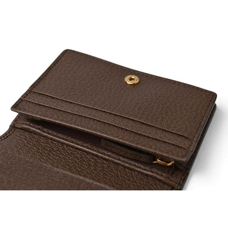 GUCCI（グッチ） ミニ財布/二つ折り 折財布 GGブラウン/ベージュ523155