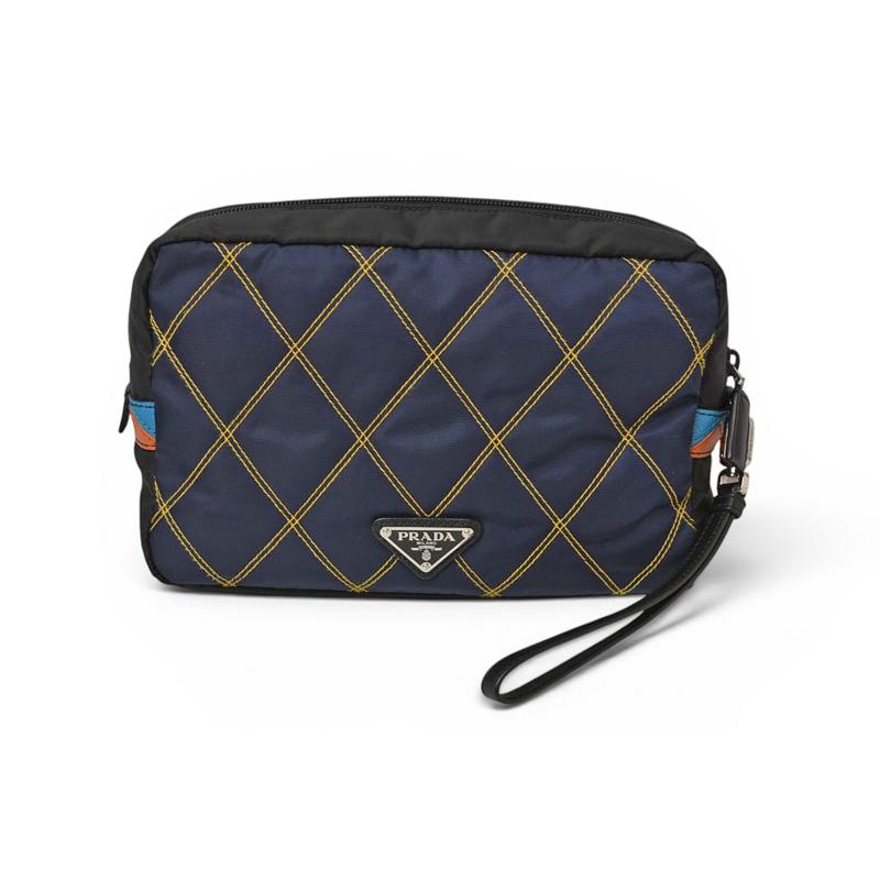 【プラダ】クラッチバッグ PRADA（プラダ） クラッチバッグ/セカンドバッグ 2NE007 ネイビー