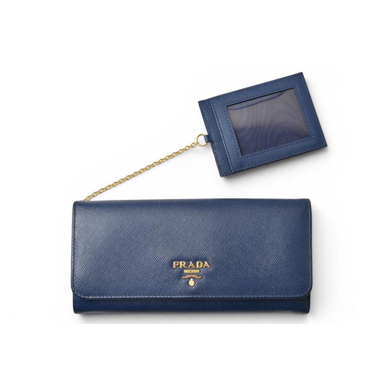 PRADA トラベルウォレット　紺色　長財布 PRADA（プラダ） 財布 長財布/パスケース付 1MH132 BLUETTE/ブルー
