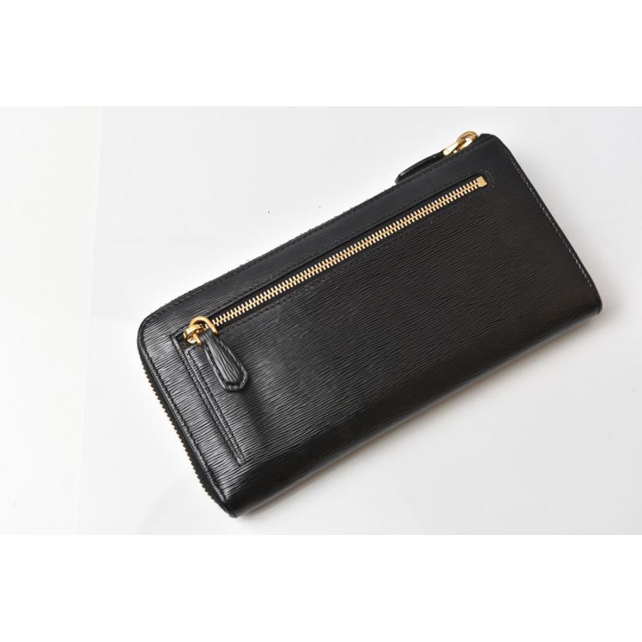 美品 プラダ 1ML183 長財布 L字ファスナー レザー ブラック レディース PRADA（プラダ） 長財布 PRADA L字ファスナー 1ML183 VITELLO MOVE